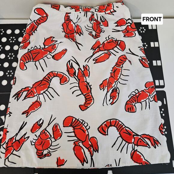 Anthropologie Summer Dress Lobster Print Edme & Esyllte Sleeveless | Women's 0 - Picture 13 of 16